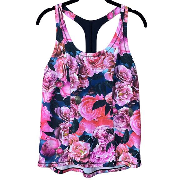 Lululemon Lightened Up Singlet Racerback Tank Top Secret Garden Black SZ 4 6 - Picture 1 of 8